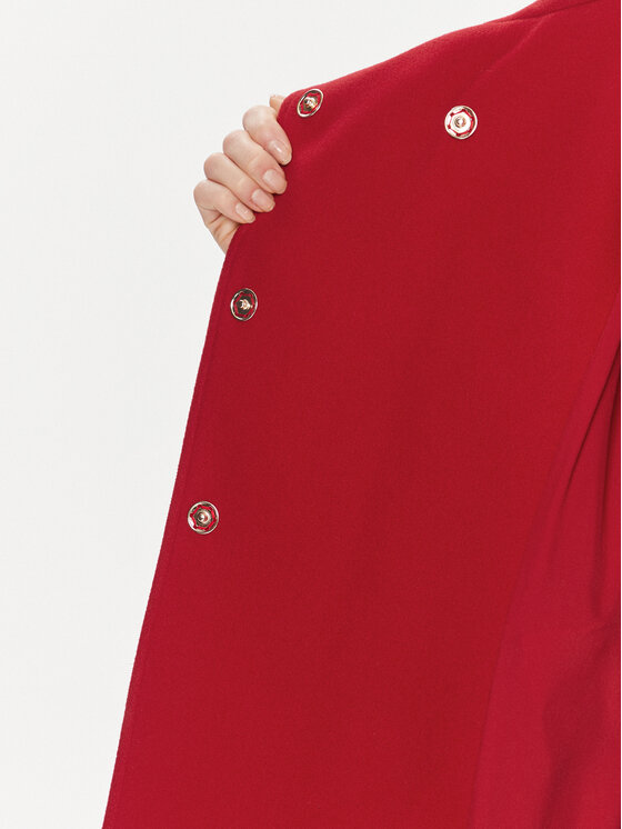 Liu Jo Liu Jo Volneni plašč MF3306 J4600 Rdeča Relaxed Fit