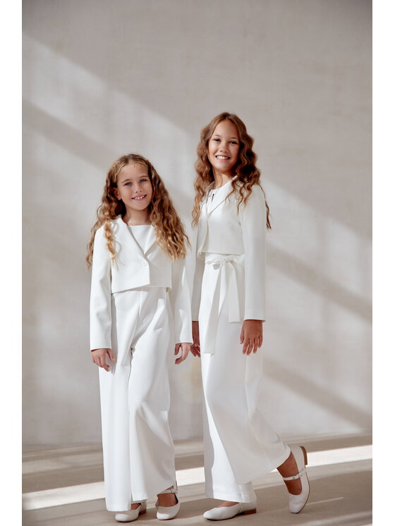 SLY SLY Marynarka 5SM-21A Biały Comfortable Fit