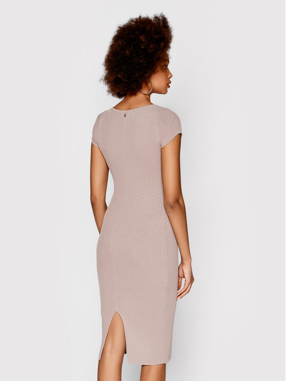 Guess Guess Strickkleid Lynx W2RK46 Z2UK0 Beige Slim Fit