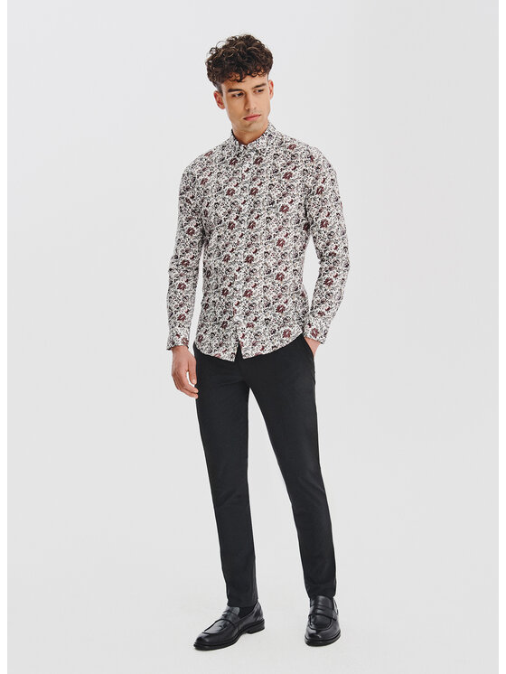 Pako Lorente Pako Lorente Koszula P25WF-1X-054 Biały Slim Fit