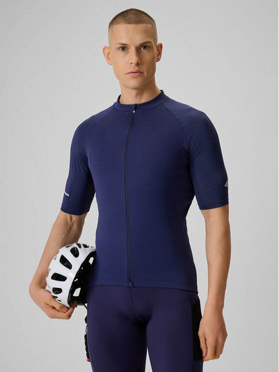 4F 4F Koszulka rowerowa ALTERNATIVE PATH Granatowy Slim Fit