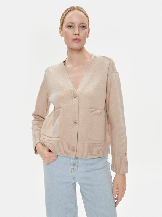 Tommy Hilfiger Tommy Hilfiger Ζακέτα WW0WW39922 Μπεζ Relaxed Fit