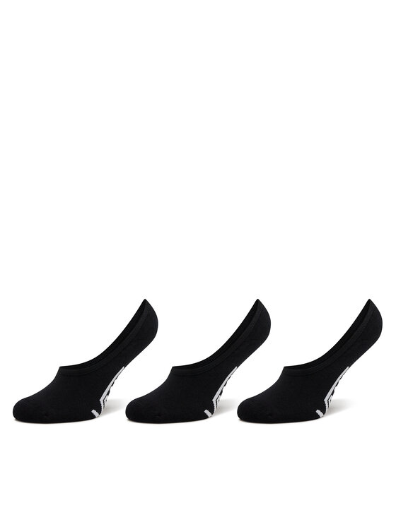 Vans Súprava 3 párov krátkych pánskych ponožiek Classic No Show VN000F10BLK1 Čierna