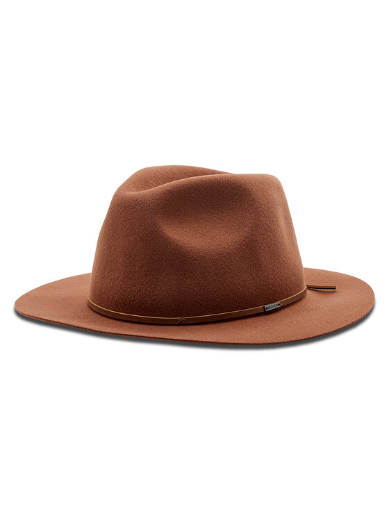 Brixton Kapelusz Wesley Packable Fedora 10762 Brązowy Modivo.pl