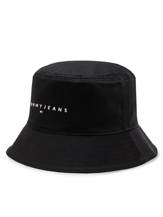 Tommy Jeans Platmale Tjm Linear Logo Bucket Hat AM0AM12895 Melns