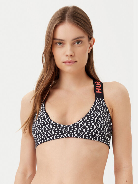 HUGO HUGO Bikini felső Monogram 50534948 Fekete