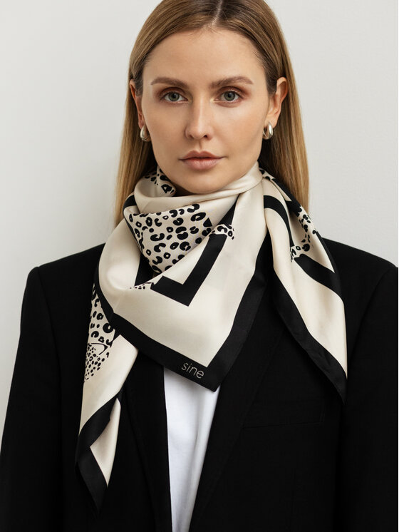 Sine Silk Sine Silk Apaszka jedwabna 90 LAMPARTY Écru