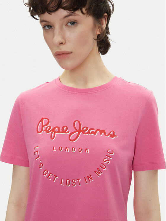 Pepe Jeans Pepe Jeans T-Shirt Rumer PL506072 Różowy Regular Fit