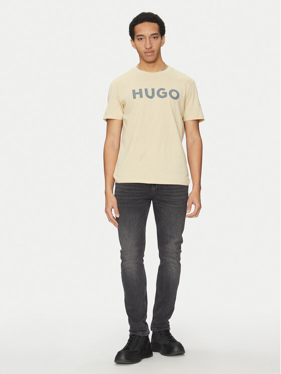 HUGO HUGO Marškinėliai Dulivio 50467556 Smėlio Regular Fit