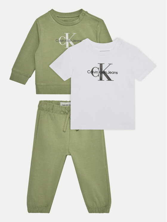 Gyerek Melegítő ruha szett Calvin Klein Jeans, Méret: 74, Zöld, Monogram Starter IN0IN00011