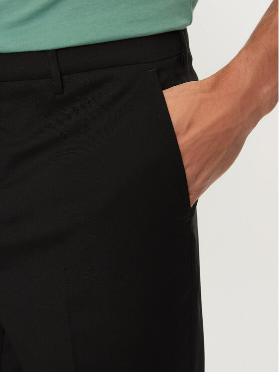 AMI PARIS AMI PARIS Παντελόνι υφασμάτινο HTR013.WV0044 Μαύρο Regular Fit
