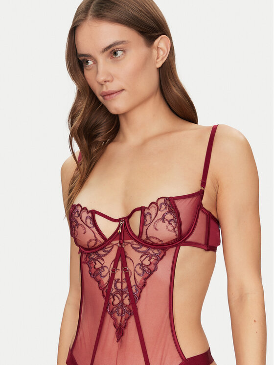 Hunkemöller Hunkemöller Body Scarlett 301036 Bordowy