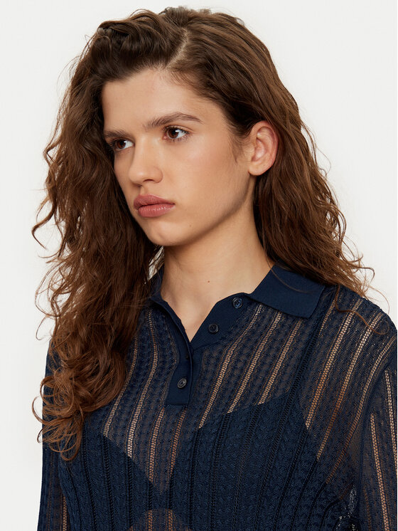 Tommy Hilfiger Tommy Hilfiger Sweater WW0WW44454 Sötétkék Slim Fit