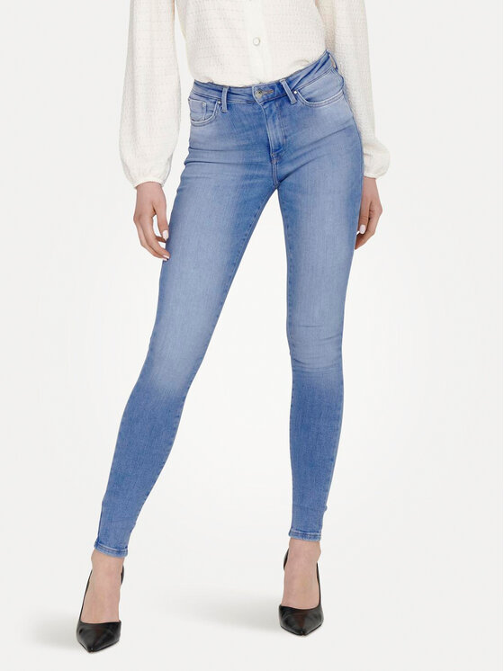 ONLY Jeans Hlače Power 15250273 Modra Skinny Fit