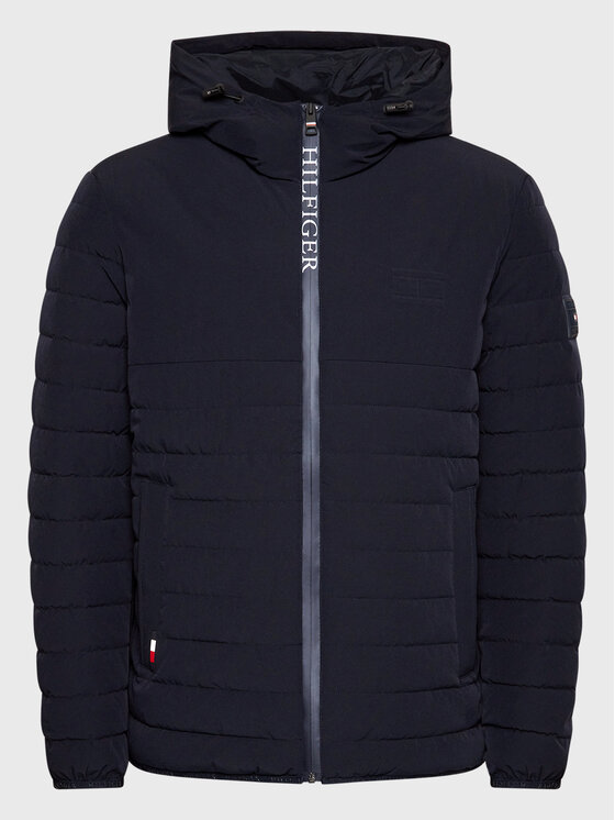 Tommy Hilfiger Tommy Hilfiger Kurtka puchowa Stretch MW0MW26874 Granatowy Regular Fit