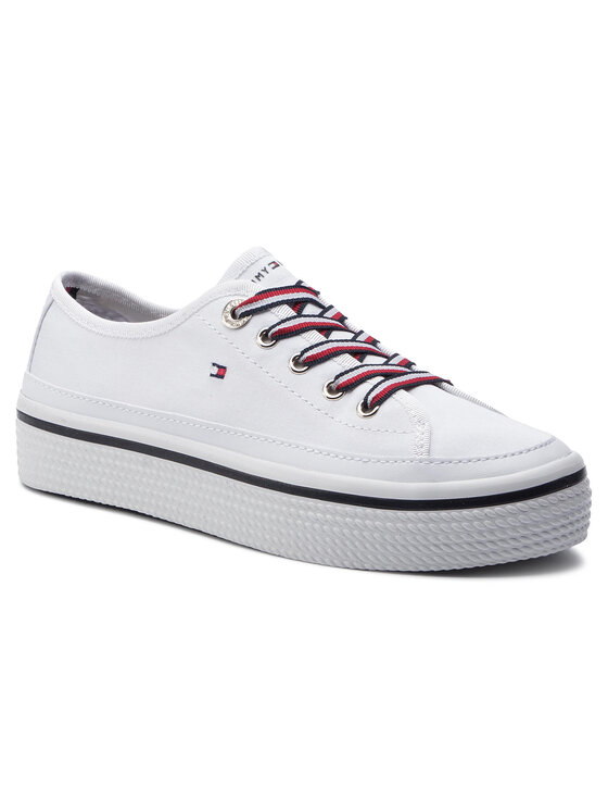 Tommy Hilfiger Scarpe sportive Corporate Flatform Sneaker FW0FW04259 Bianco  • Modivo.it