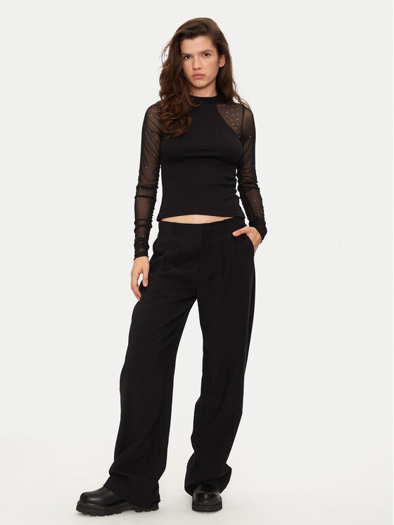 Noisy May Noisy May Bluză Maya 27032594 Negru Regular Fit