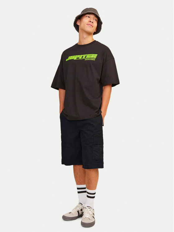 Jack & Jones Jack & Jones Bavlnené šortky Jpstcole 12253222 Čierna Loose Fit