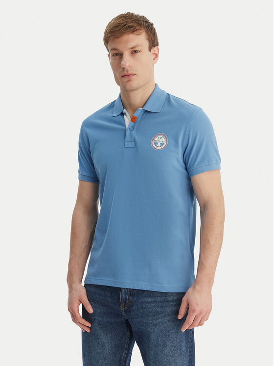 Napapijri Tricou polo E-Clanis NP0A4ID3 Albastru Regular Fit