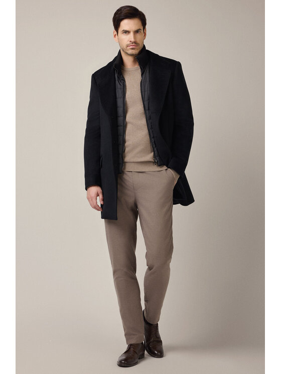 Lancerto Lancerto Płaszcz Ebikon KU073225000001 Czarny Regular Fit