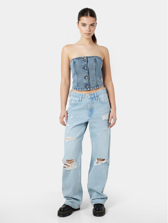 Noisy May Noisy May Jeans hlače Frilla 27030393 Modra Straight Fit