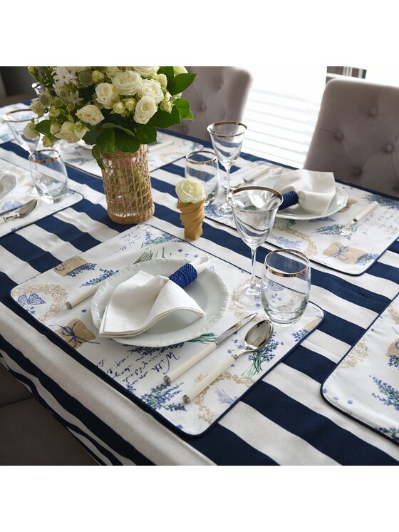Roseberry Home Roseberry Home Obrus Dandy Navy Blue Niebieski