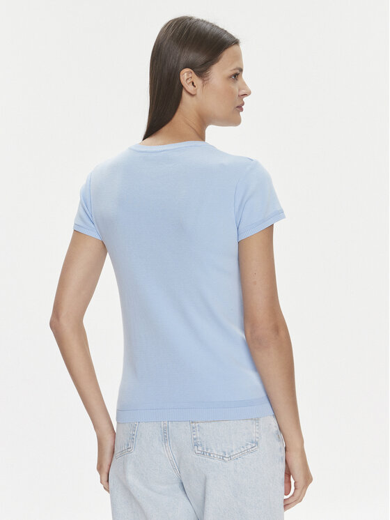 United Colors Of Benetton United Colors Of Benetton Tricou 1091D1M10 Albastru celest Regular Fit