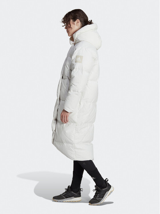 adidas adidas Pernata jakna Big Baffle Down Coat HN9939 Bijela Loose Fit