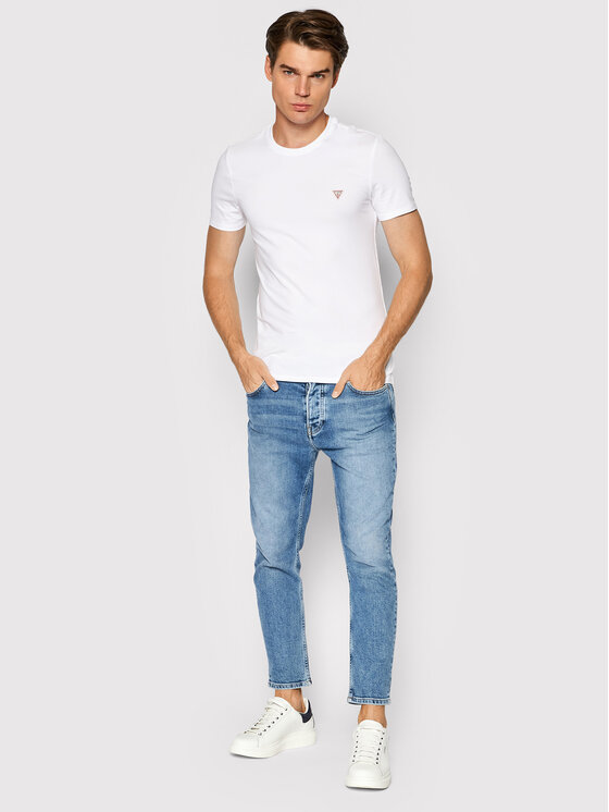 Guess T-Shirt M1RI24 J1311 Weiß Super Slim Fit • Modivo.de