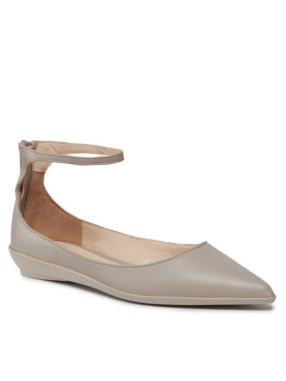 Calvin Klein Calvin Klein Балетки Wrapped Ankle Strap Ballerina HW0HW01840 Сірий