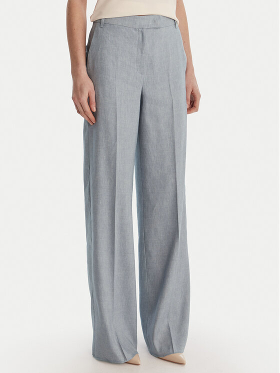 Marella Pantaloni din material Odino 2613131121 Albastru celest Straight Fit