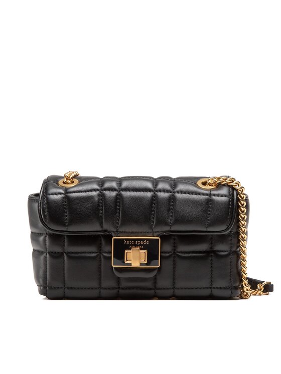 Kate Spade Geantă Evelyn Quilted Leatcher Small S K8932 Negru