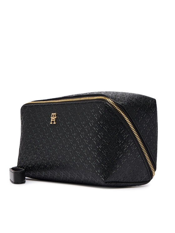 Tommy Hilfiger Tommy Hilfiger Несесер Th Icon Double Washbag Mono AW0AW18930 Черен
