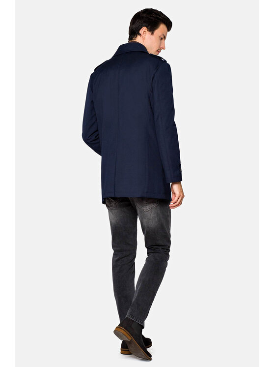 Lancerto Lancerto Płaszcz przejściowy Molson KU095220000002 Granatowy Regular Fit