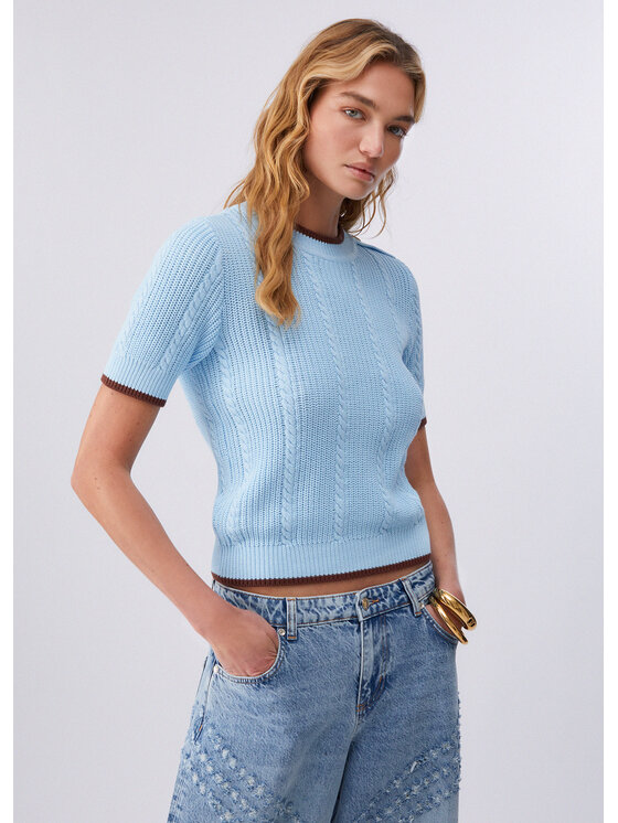 Liu Jo Liu Jo Maglione WA6522MS044C3969 Celeste Regular Fit