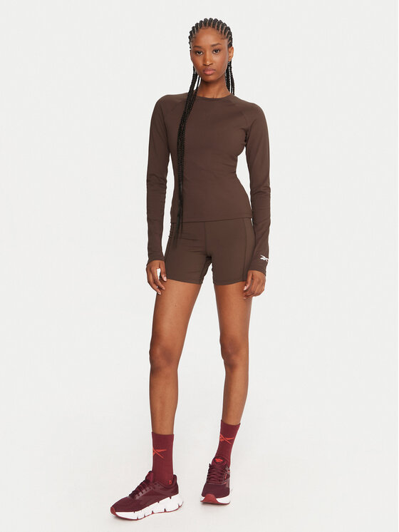 Reebok Reebok Tehnička majica Reebok X Ewa Chodakowska RK25316CCW Smeđa Slim Fit