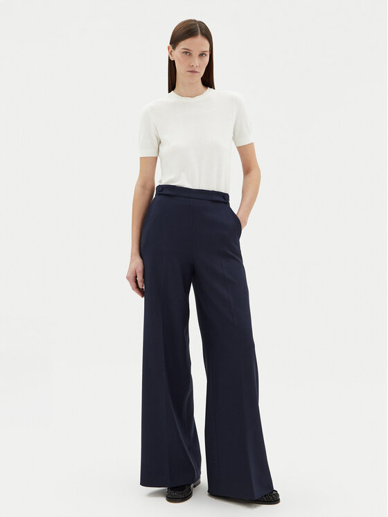 BOSS BOSS Palazzo hlače Tupita 50531846 Tamnoplava Wide Leg