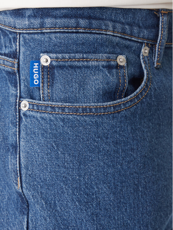 HUGO HUGO Jeansy Zane 50551886 Granatowy Skinny Fit