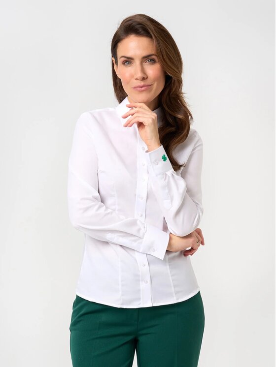 Willsoor Willsoor Koszula 61499 Biały Slim Fit