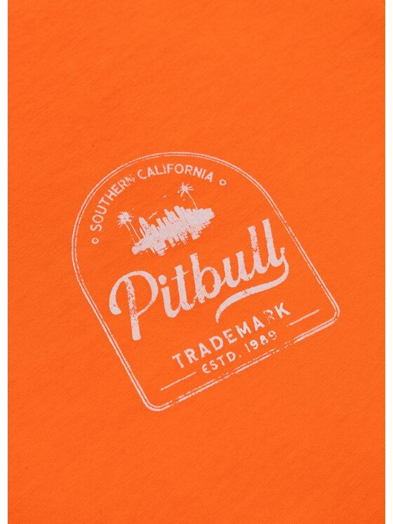 PITBULL PITBULL T-Shirt Koszulka męska Ultra Light SO CAL XS Pomarańczowy Regular Fit