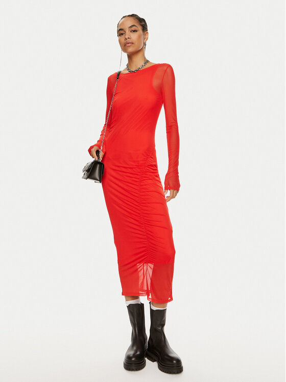 Patrizia Pepe Patrizia Pepe Koktel haljina 8A1344 J149-R835 Crvena Slim Fit