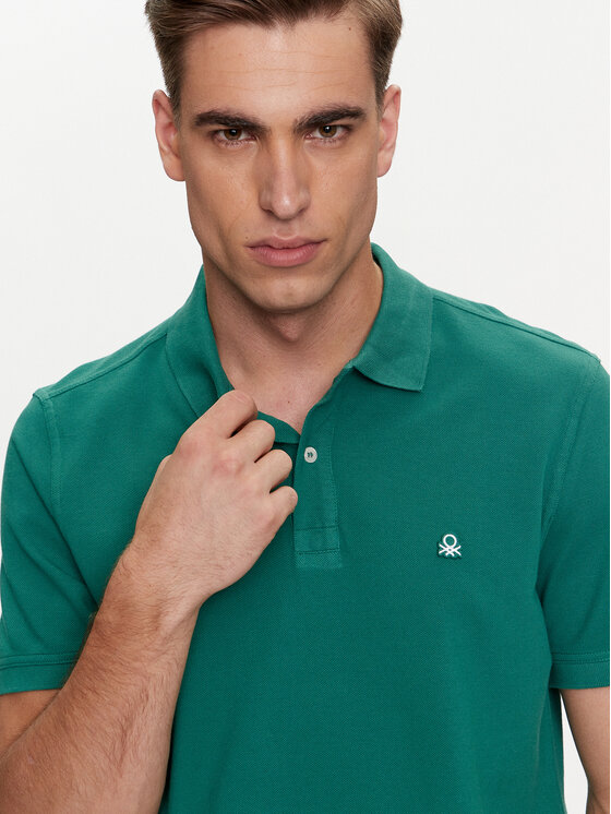 United Colors Of Benetton United Colors Of Benetton Polo 3089J3179 Zelena Regular Fit