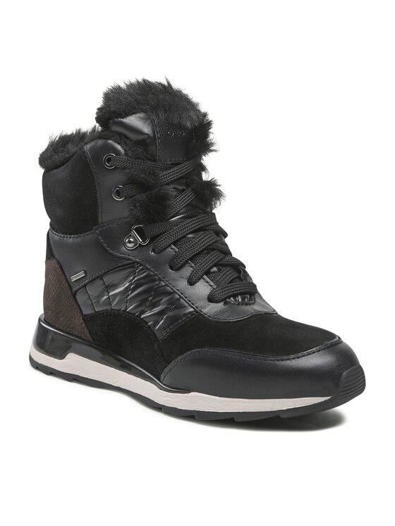 Geox Geox Polokozačky D New Aneko B Abx A D26LYA 085FU C9999 Černá