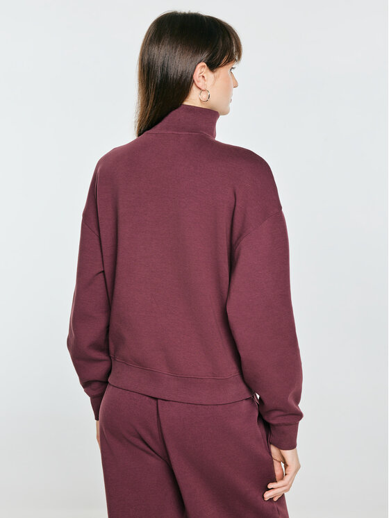 BIG STAR BIG STAR Bluza DARIANA Bordowy Basic Fit