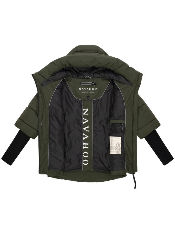 Navahoo Navahoo Kurtka zimowa Lotusherz Zielony Regular Fit