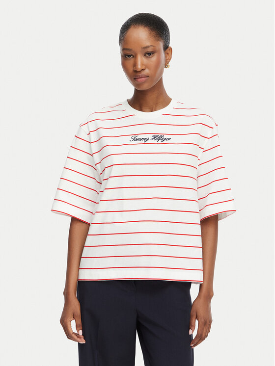 Tommy Hilfiger Tommy Hilfiger T-shirt Classic WW0WW50948 Bianco Relaxed Fit