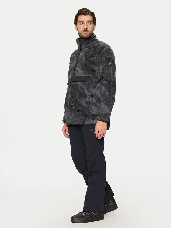 4F 4F Felpa di pile 4FWAW24TFLEM299 Grigio Loose Fit