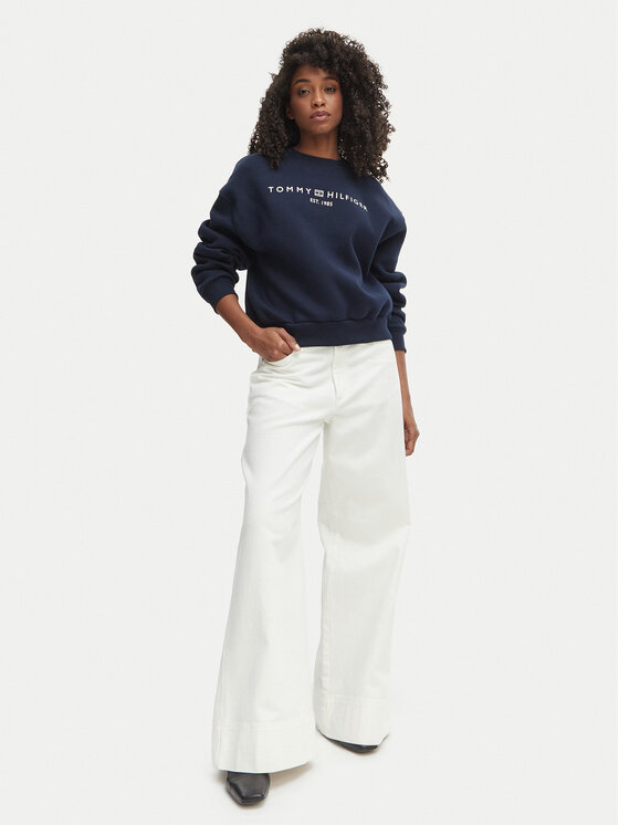 Tommy Hilfiger Tommy Hilfiger Bluza WW0WW47831 Granatowy Regular Fit