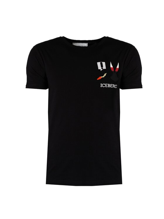 Iceberg Iceberg T-Shirt F0106301 Μαύρο Regular Fit