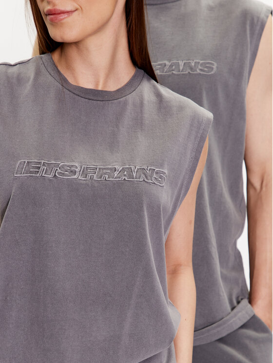 iets frans… iets frans… Majica IF TONAL LOGO TANK 76555952 Siva Oversize